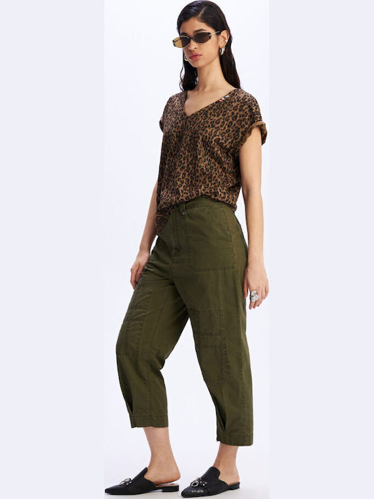 Γυναικείο T-shirt Animal Print Καφέ