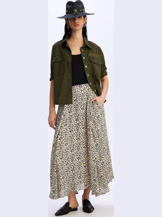 Maxi Rock Leopard Beige