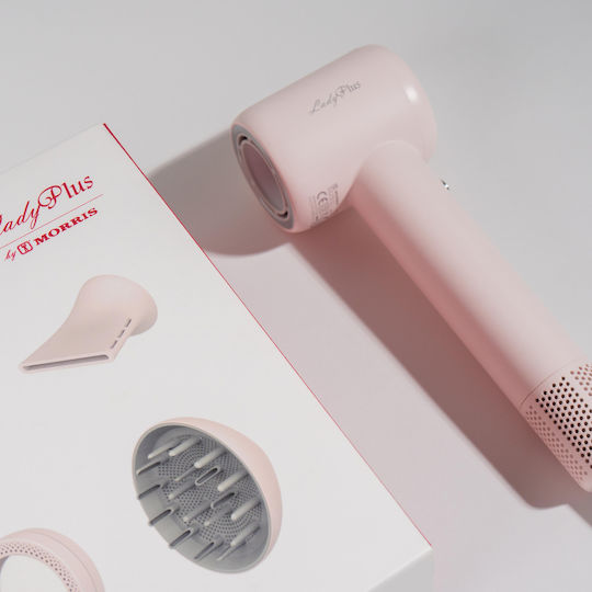 Morris Ladyplus Ionic Сешоар с Дифузер 1500W Pink