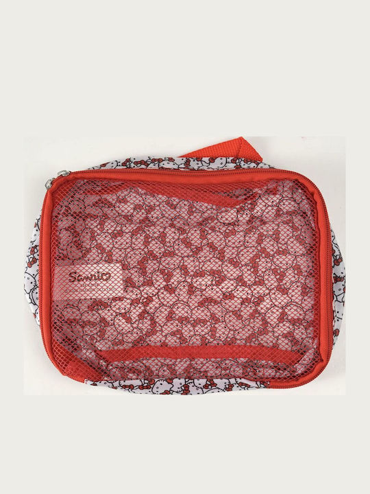 Hello Kitty Red Travel Bag 100% Polyester 2 X 20 X 32 Cm X2
