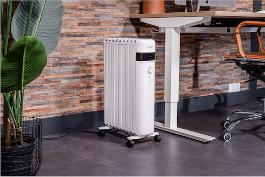 Eurom Convectoare pardoseală 2000W cu Termostat Electronic 42.8x63.6cm Alb