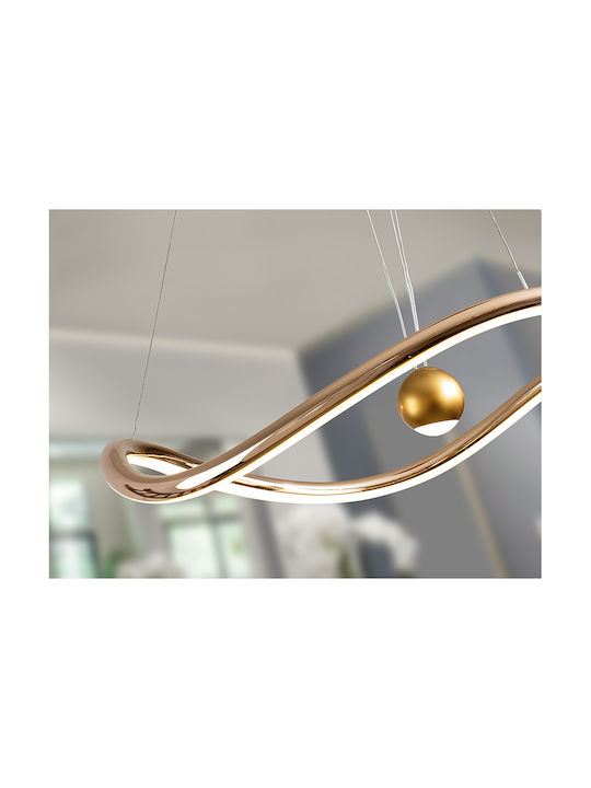 Romina Adjustable Pendant Light Gold LED with Warm to Cool White Light 78x78cm