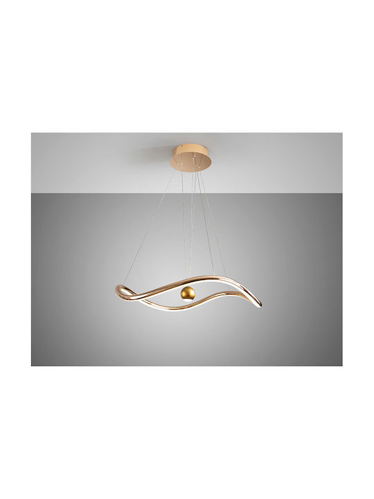 Romina Adjustable Pendant Light Gold LED with Warm to Cool White Light 78x78cm