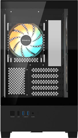 Gigabyte C201 Gaming Midi Tower Κουτί Υπολογιστή με Πλαϊνό Παράθυρο και RGB Φωτισμό Μαύρο