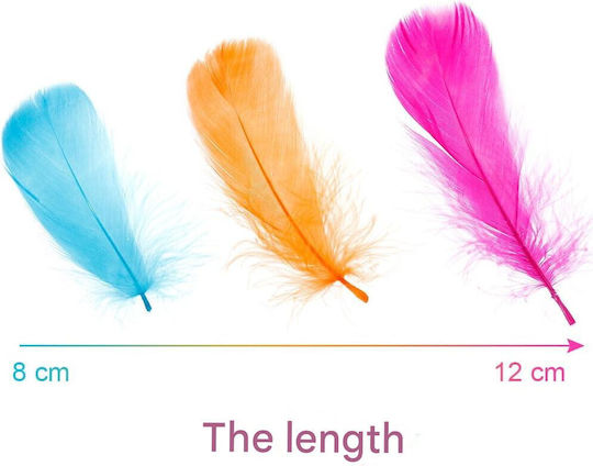 Set 500 Pene Decorativ Colorate 8-12 Cm Creații DIY Pene de Gâscă Naturale Ornamente Decor Proiecte Creative