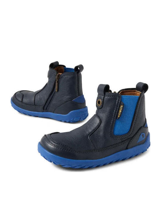 Iwalk Ανατομικά Δερμάτινα Παιδικά Μποτάκια Navy Μπλε