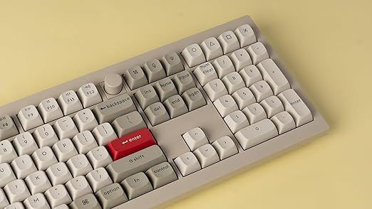 Keychron V6 Max Retro V6M-R3 Gaming Mechanical Keyboard with Custom Brown switches and RGB lighting (English US) Gray