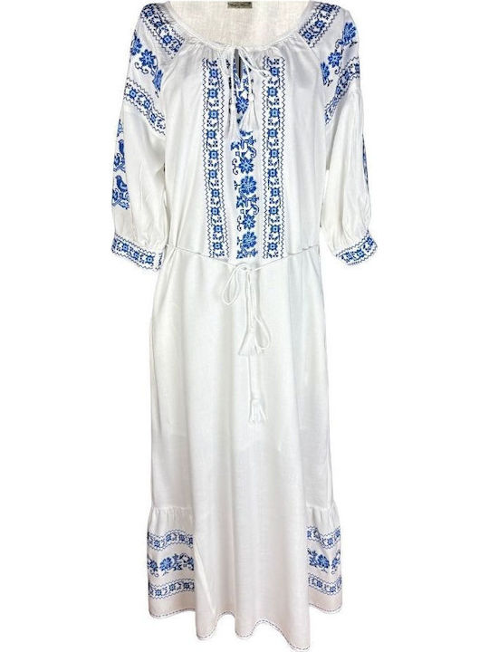 Rochii De Vară Pentru Femei Maxi Rochie Albă Albastră