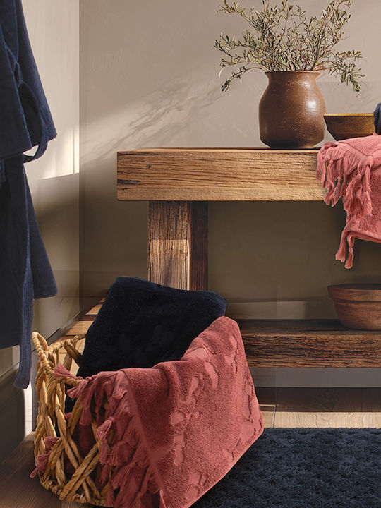Nef-Nef Homeware Πετσέτα Χεριών Vania 30x50εκ. Rose Βάρους 550gr/m²