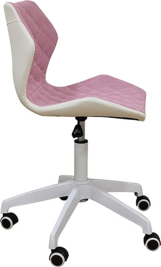 Zita Plus A1700-W Καρέκλα Γραφείου Λευκό/Ροζ