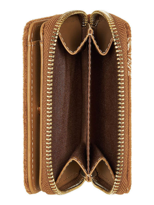 Small Fabric Women's Wallet Classic Brown