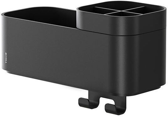 TIGER 2-store Wall Mounted Bathroom Shelf Metallic 24.9x15.7x10.8cm Black