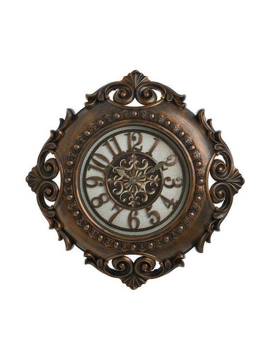Inart Antikes Wanduhr Kunststoff Bronze 60x60cm