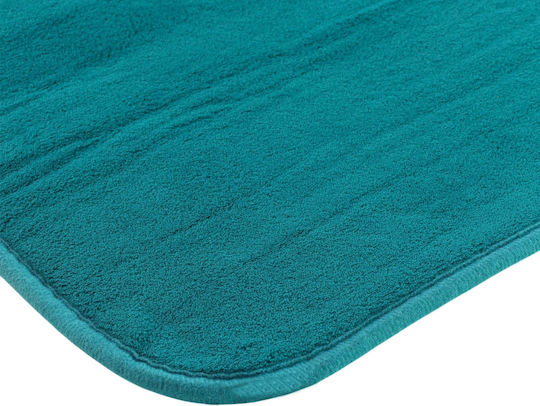 Rutschfest Badematte Synthetisch,Polyester/Cotton/Leather Rechteckig L-C Vitamine 1801456 Emeraude 50x120cm