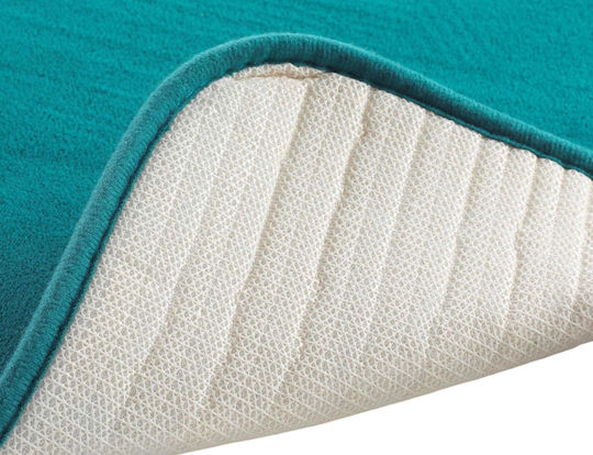 Rutschfest Badematte Synthetisch,Polyester/Cotton/Leather Rechteckig L-C Vitamine 1801456 Emeraude 50x120cm