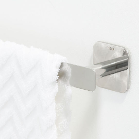 TIGER Double Wall-Mounted Bathroom Rail Inox Silver