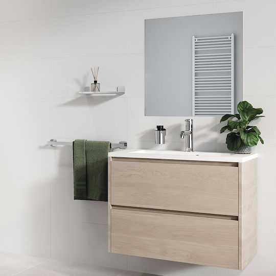 TIGER Double Wall-Mounted Bathroom Rail Inox Silver