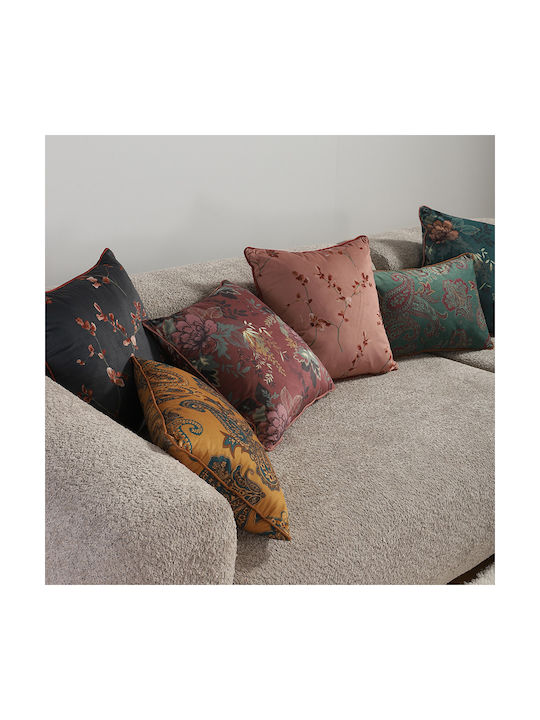 Nef-Nef Homeware Sofa Cushion Vania Velvet Blue/Black 45x45cm