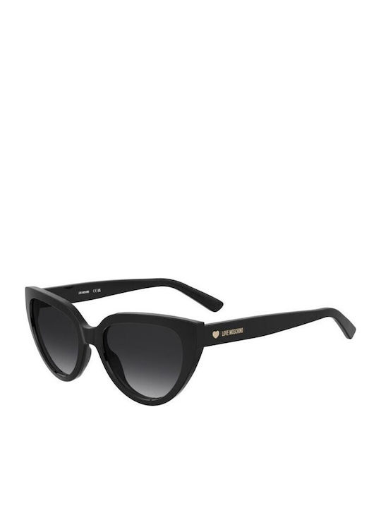 Moschino Women's Sunglasses with Black Plastic Frame and Black Gradient Lens MOL095/S 807/9O