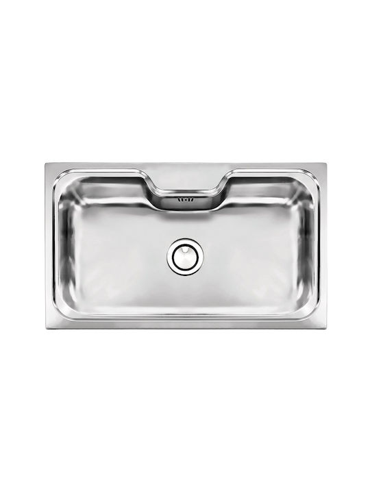 Apell Criteria C 86.110 Drop-In Sink Inox Satin W86xD51cm Silver