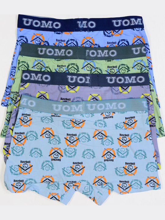 Uomo Set Kinder-Boxershorts Multicolor 4Stück