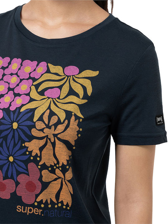 Bluze Damă Tricou Floral Albastru Marin