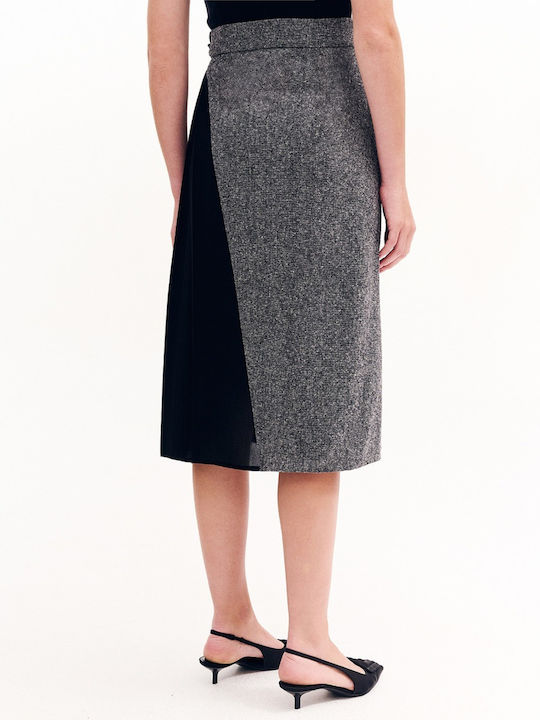 Set with Satin Skirt Gray