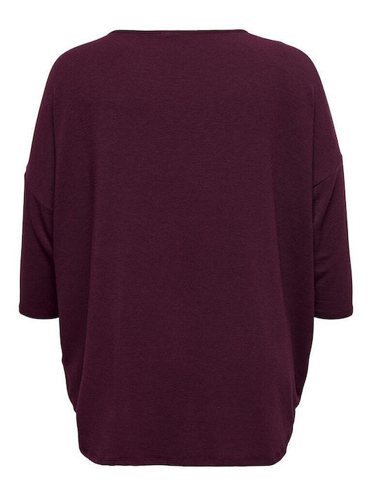 Women's Blouse with 3/4 Sleeve Purple