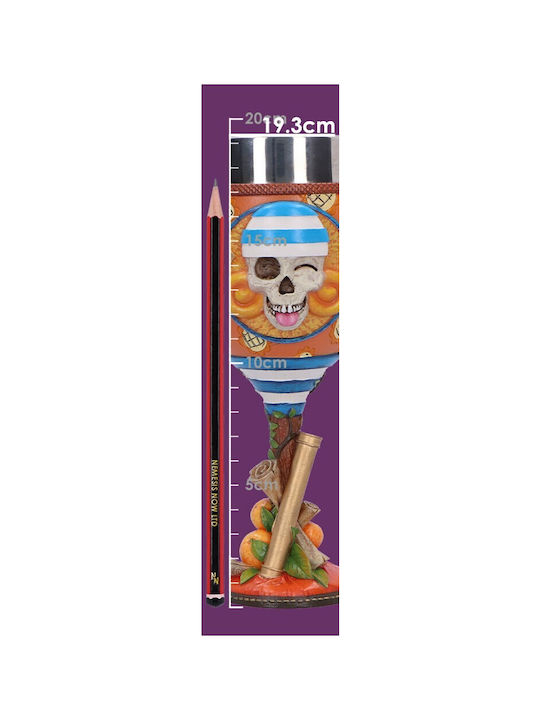 Nemesis Now Glas Wasser aus Edelstahl in Orange Farbe Kelch mit Strohhalm