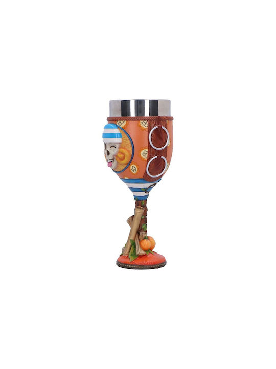 Nemesis Now Glas Wasser aus Edelstahl in Orange Farbe Kelch mit Strohhalm