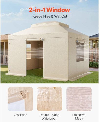 Vevor Gazebo Cover Beige 3.05x3.65m