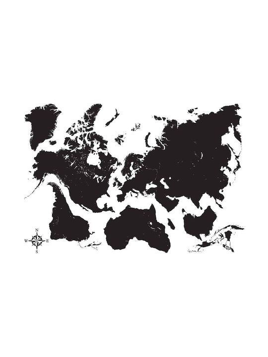 Autocolant Decorativ Perete Black Map L 1buc 70x70buc Ango