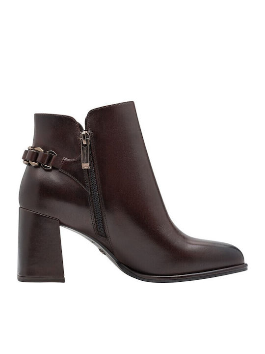 Leder Stiefeletten Damen Braun