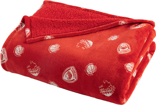 Palamaiki Blanket Fleece Olympiacos Bl 160x220cm