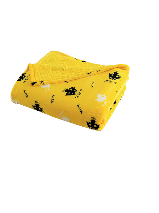 Palamaiki Κουβέρτα Fleece Aek Aek Bl 220x160εκ.
