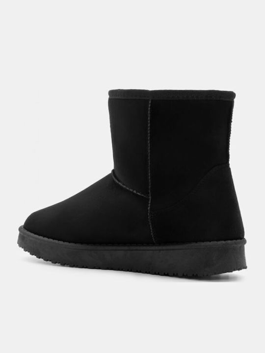 Women's Ankle Boots with Fur Black