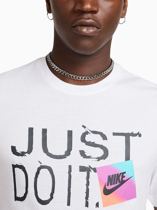 Just Do It Dri-Fit Αθλητικό T-shirt Λευκό