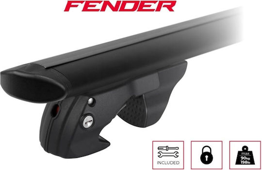 Menabo 135cm. 2012+ (with Roof Rack Legs) Black