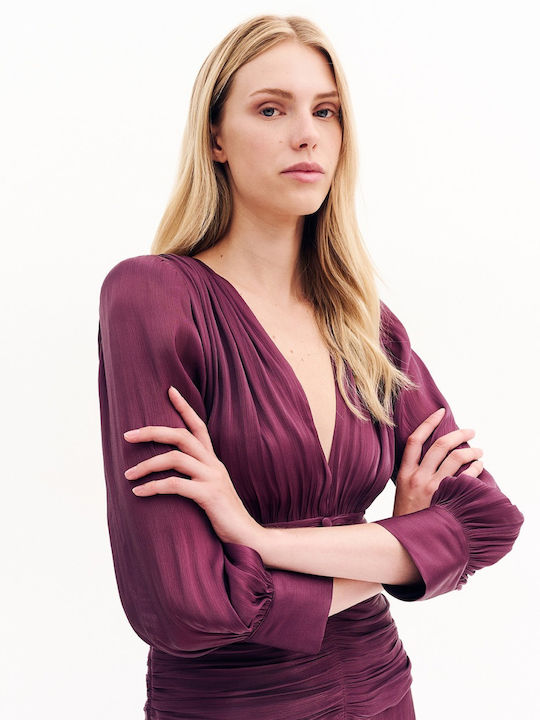 Women's Burgundy Set with Pants with Elastic