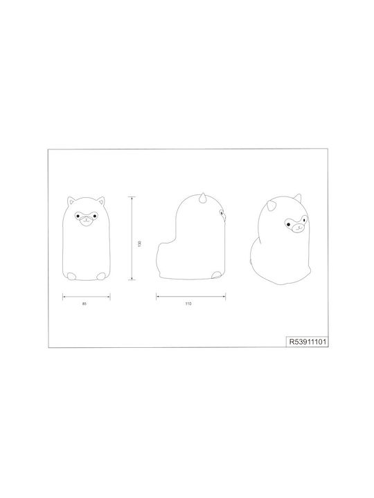 Trio Lighting Lămpi De Masă Pentru Copii Decorațiuni Lumina Albă 13.4x11.3x8.6cm
