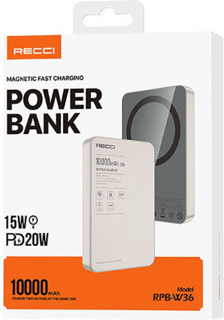 Recci RPB-W36 Power Bank 10000mAh 20W Power Delivery Χρυσό