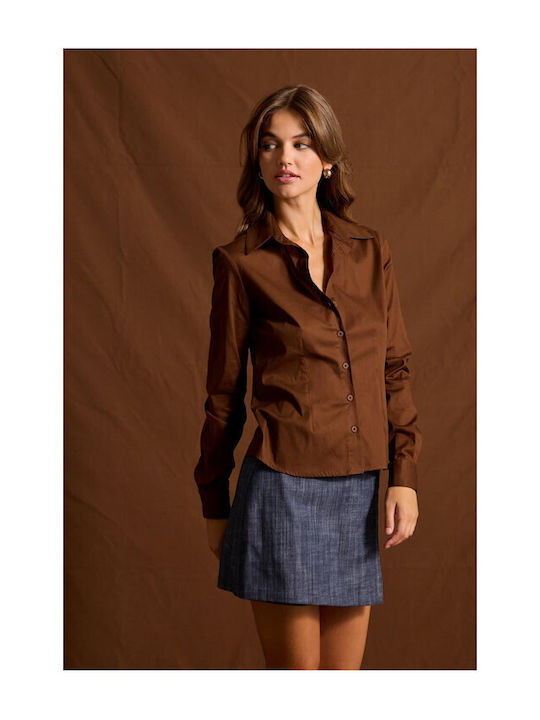 Magie Women's Long Sleeve Shirt Brown