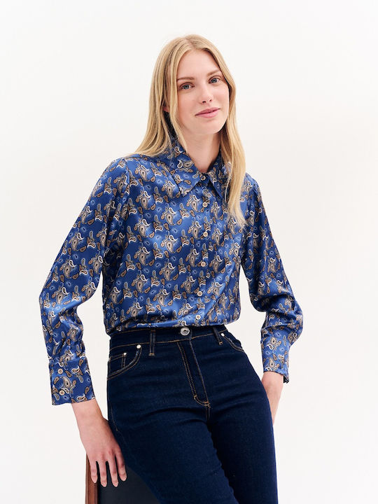 Women's Satin Long Sleeve Shirt