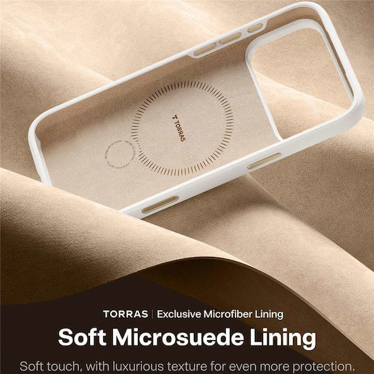 Torras Ostand Q3 Silicone Back Cover White (iPhone 18 / 17 Pro Max)