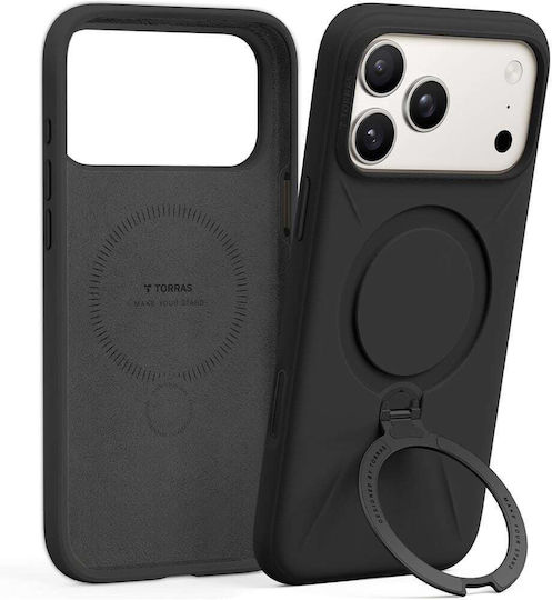 Torras QPRO Umschlag Rückseite Silikon Schwarz (iPhone 17 Pro Max)