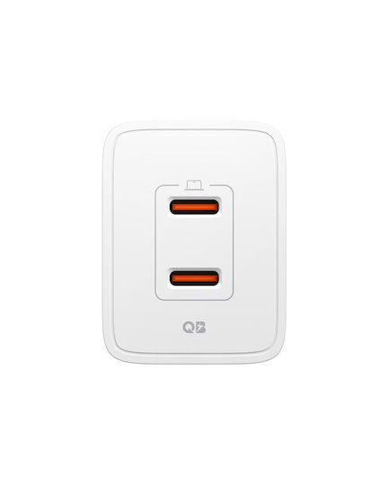 Spigen Φορτιστής Χωρίς Καλώδιο με 2 Θύρες USB-C 47W Power Delivery / Quick Charge 3.0 Λευκός (Essential EE472EU)