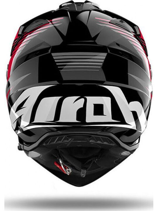 Airoh Bandit Spicy Red Gloss Motorcycle Helmet Full Face ECE 22.06 1630gr with Pinlock and Sunvisor
