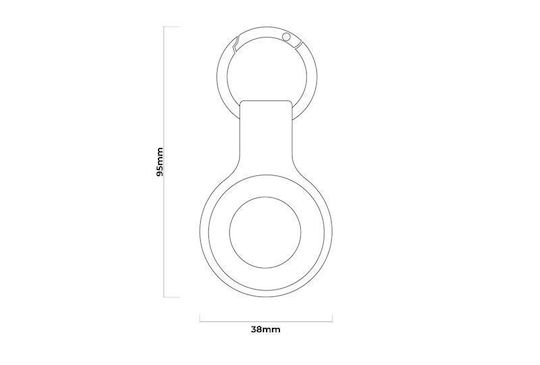 Mobile Origin Schlüsselbund-Etui Silikon für AirTag in Rot Farbe