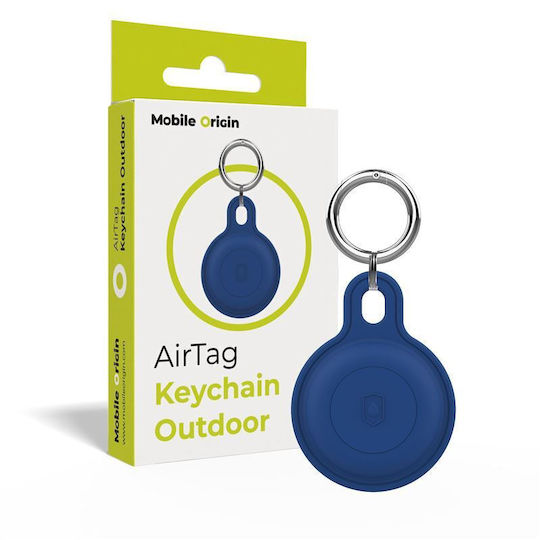 Mobile Origin Schlüsselbund-Etui Silikon für AirTag in Blau Farbe