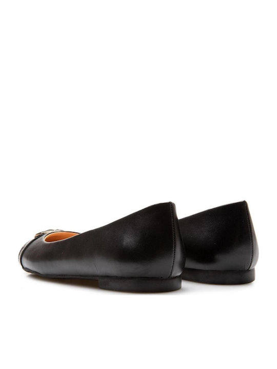 Leather Ballerinas Black